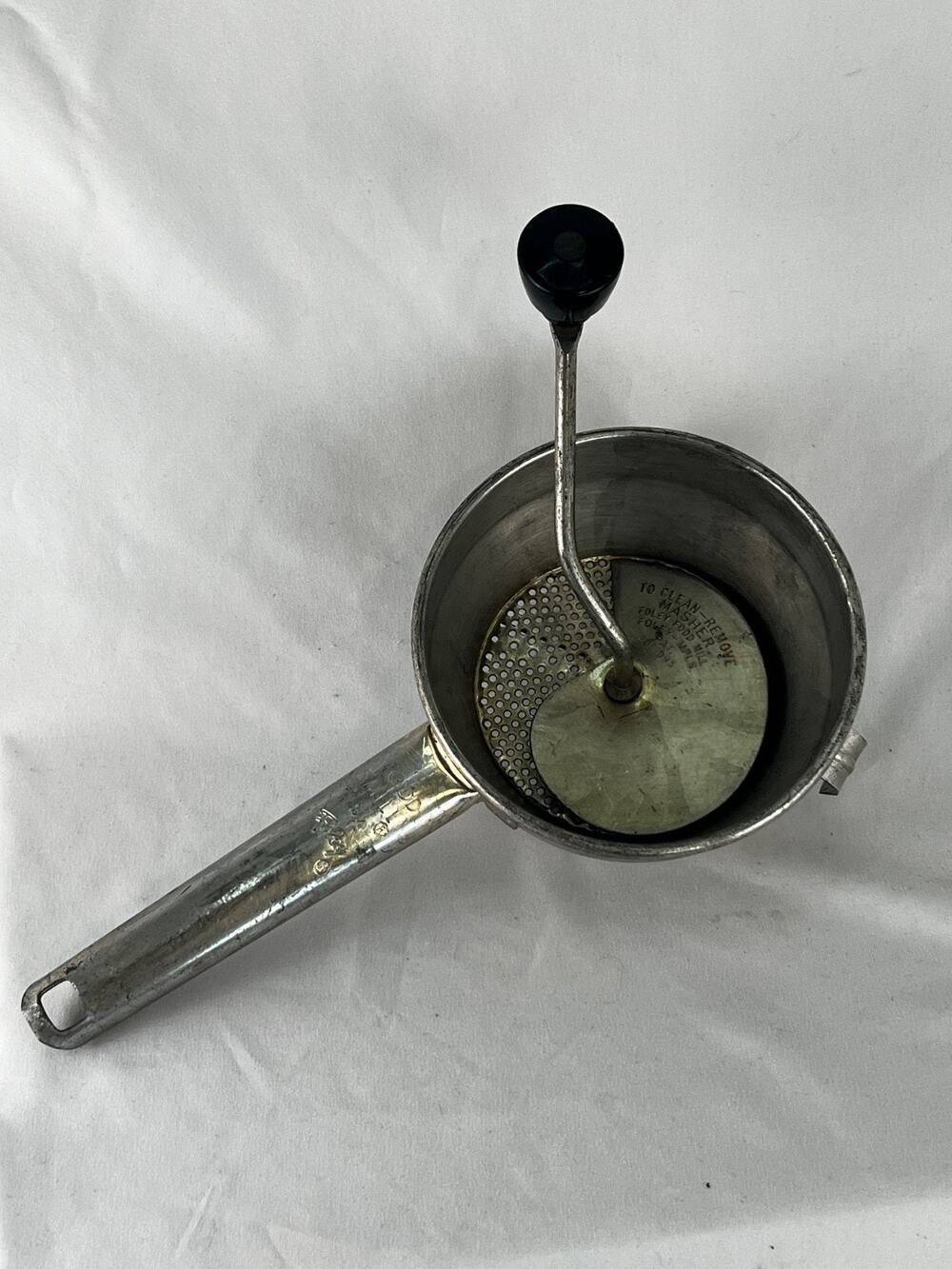 Vintage Foley Food Mill 5.5” Stainless Steel Hand Crank Potato Ricer Strainer US